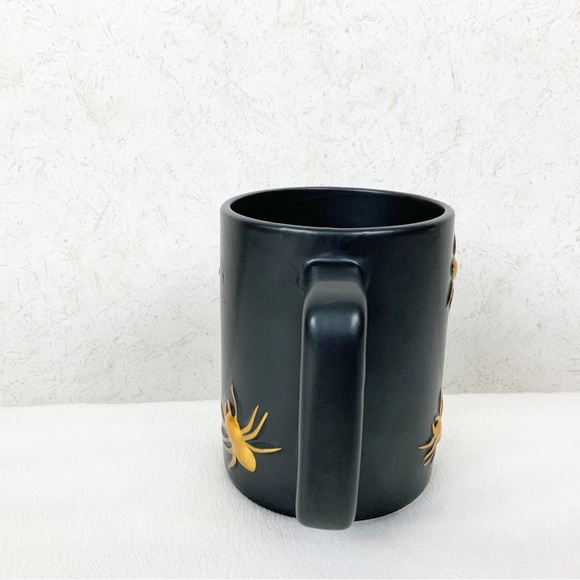 B Harbor Matte Black Gold Spider Mug 18 Oz Halloween Spooky - Picture 5 of 7